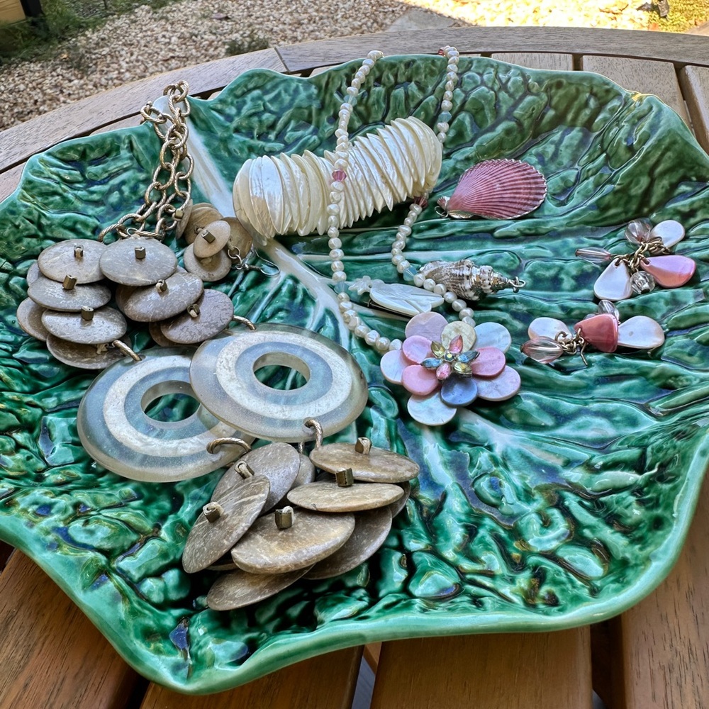 SOLD Shell & Wood Jewelry Lot